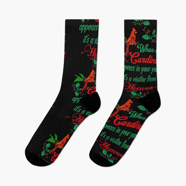 Item preview, When a cardinal appears in your yard it is a visitor from heaven - Christmas quotes designed and sold by bluehatgraphics.