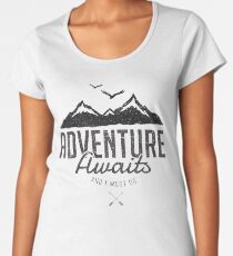 ADVENTURE AWAITS Women's Premium T-Shirt