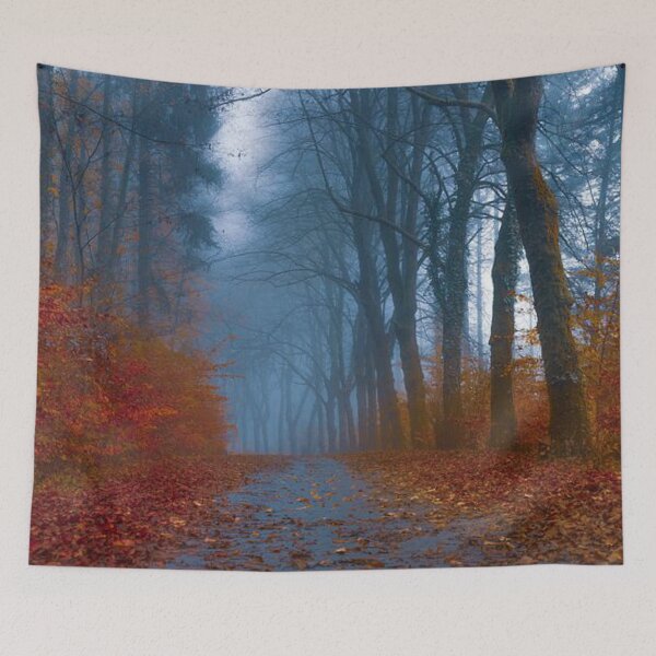 Item preview, Walking through tall Beautiful, Colourful and bright autumn trees designed and sold by Durgaa D.