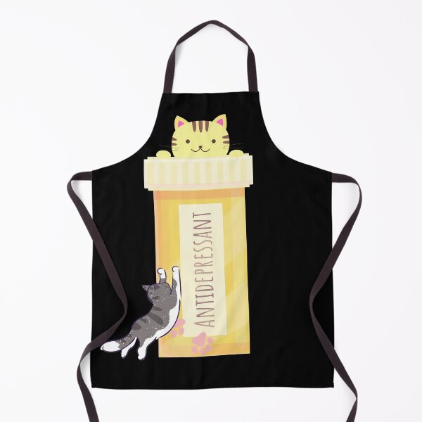 Item preview, Cute Cat Antidepressant Vinyl Sticker, Vinyl Decal Sticker for laptops, cars, hydroflask designed and sold by Ssimo30.