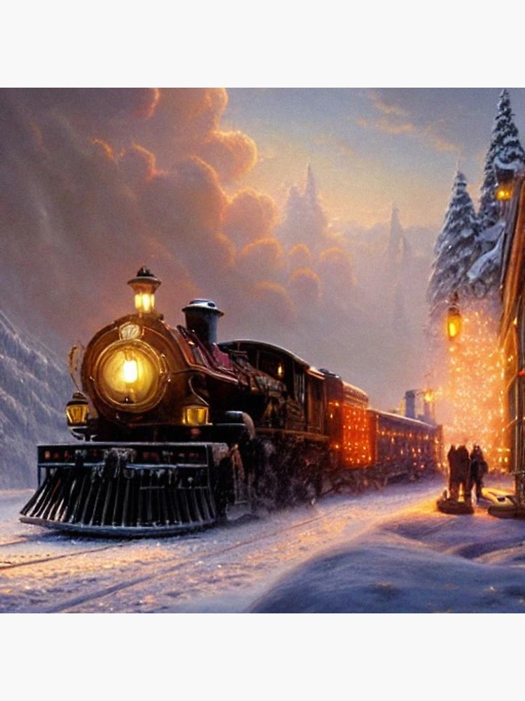 Large Mural Wall Art - Polar Express Fall Winter Steam Locomotive 150* –  everydayecrafts