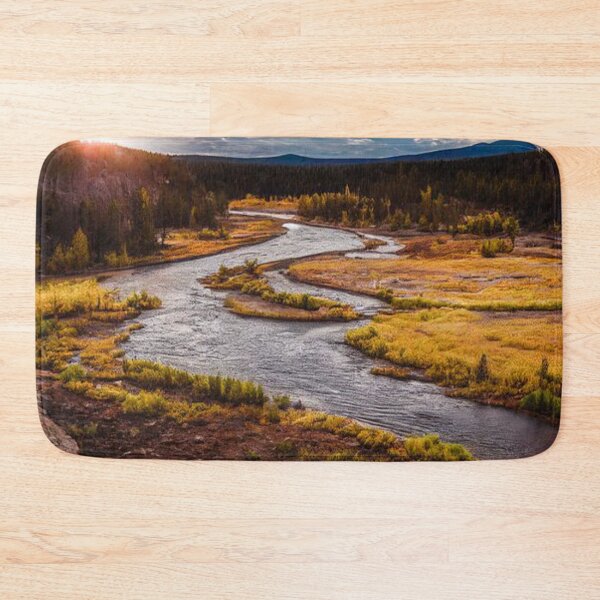Item preview,  Colourful and bright autumn forest with river designed and sold by Durgaa D.