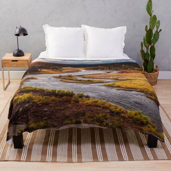 Item preview, Colourful and bright autumn forest with river designed and sold by Durgaa D.