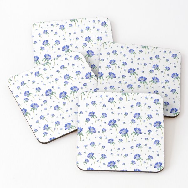 Item preview, Violet anemone ornate a seamless pattern designed and sold by Yana Mustafina | Boho Soulful Designs.