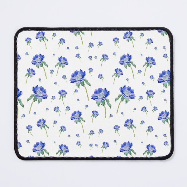 Item preview, Violet anemone ornate a seamless pattern designed and sold by Yana Mustafina | Boho Soulful Designs.