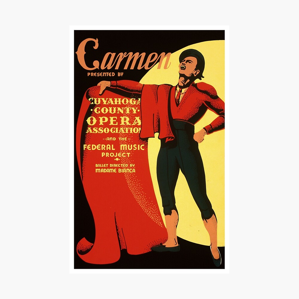 Carmen Opera Teatro anuncio Retro Vintage Style letrero de metal música arte placa