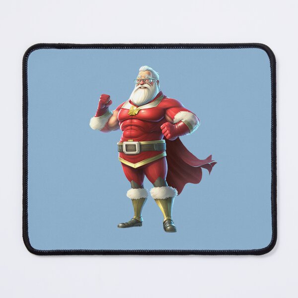 Item preview, Super Santa smiling because he knows he is ready for Christmas designed and sold by Nisyo.