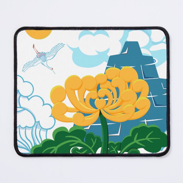 Item preview, Golden Chrysanthemum Green Leaves Blooming in the Sea Water designed and sold by Moyanana.