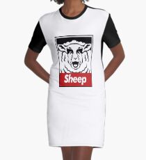 sheep red Graphic T-Shirt Dress