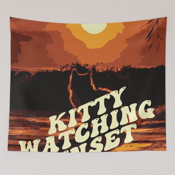 Item preview, Kitty Cat Looking at Sunset designed and sold by typoinspired.