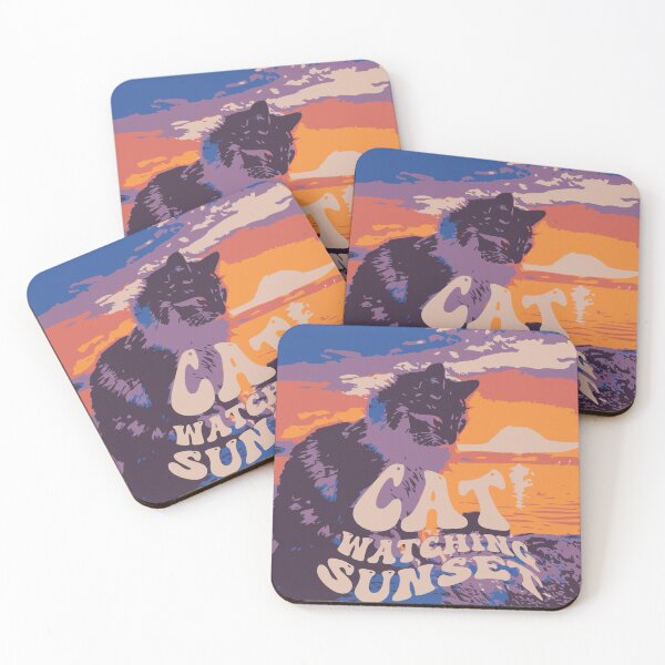 Item preview, Cat Watching Sunset:- Cat Looking at Sunset designed and sold by typoinspired.