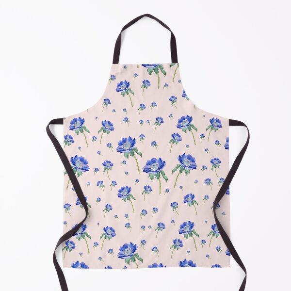 Item preview, Violet anemone ornate pattern on pink background designed and sold by Yana Mustafina | Boho Soulful Designs.
