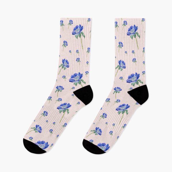 Item preview, Violet anemone ornate pattern on pink background designed and sold by Yana Mustafina | Boho Soulful Designs.