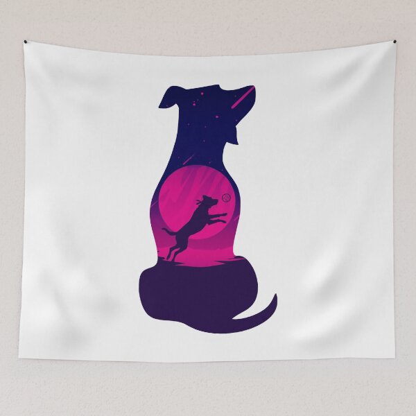 Item preview, Dog galaxy moon staring designed and sold by MoSaid.