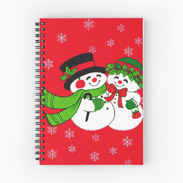 Item preview, "SnowMance" Vintage Inspired Snowman Snow Lady Woman Couple Christmas Holiday Cute Mistletoe Holly Berries Frozen Freeze Ice Snowflakes Snow White Red Green Merry Happy Retro Love Romance Couple designed and sold by CanisPicta.