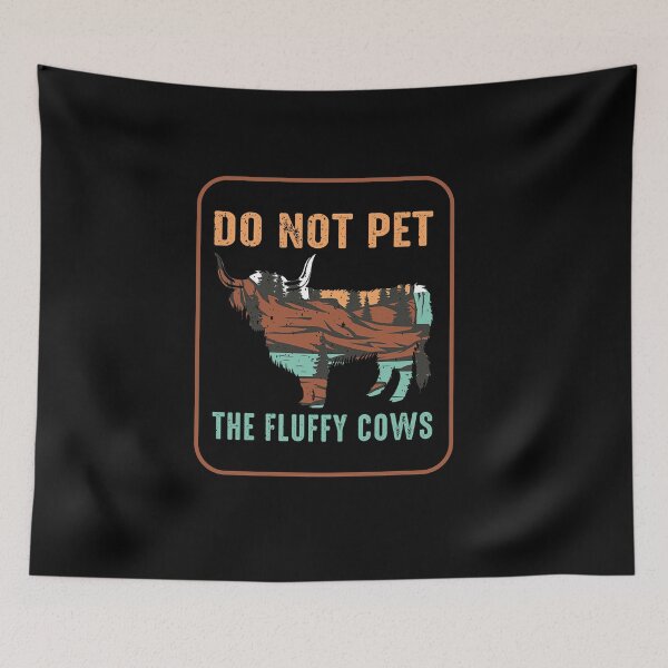 Item preview, Don't pet the Fluffy Cows,Bison Vintage Sunset and Mountains designed and sold by hanaa01.