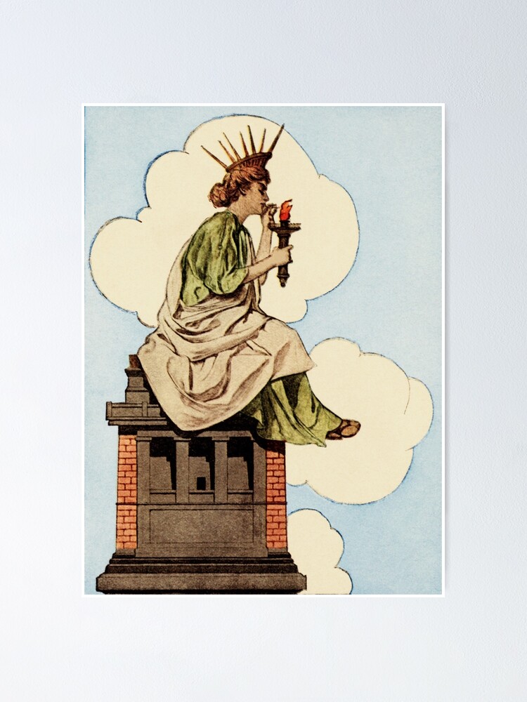 "Happy Days, Smoking Statue of Liberty" Poster for Sale by BeaSchoney
