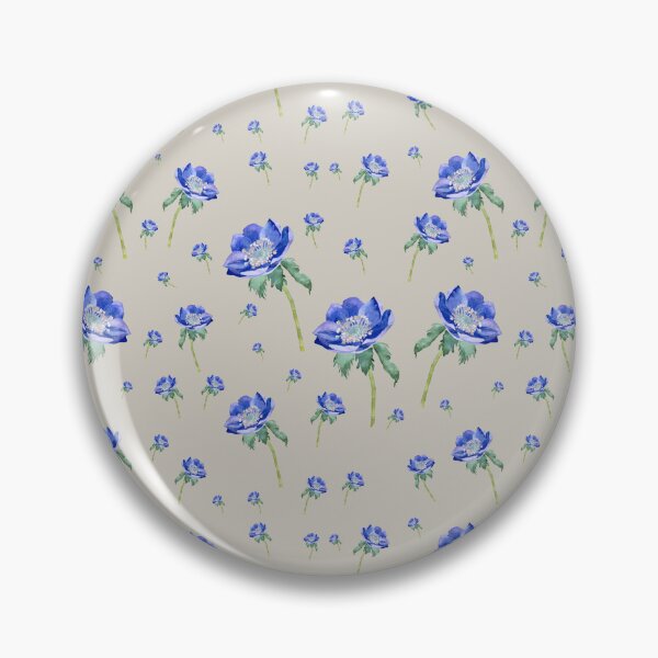 Item preview, Violet anemone ornate pattern grey designed and sold by Yana Mustafina | Boho Soulful Designs.
