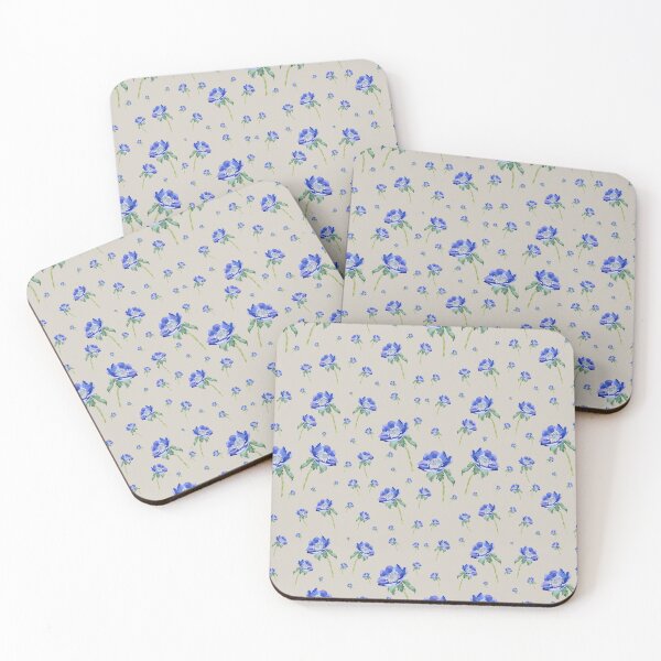 Item preview, Violet anemone ornate pattern grey designed and sold by Yana Mustafina | Boho Soulful Designs.