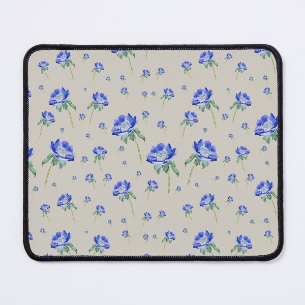 Item preview, Violet anemone ornate pattern grey designed and sold by Yana Mustafina | Boho Soulful Designs.