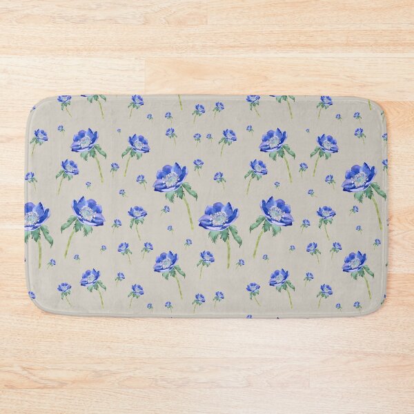 Item preview, Violet anemone ornate pattern grey designed and sold by Yana Mustafina | Boho Soulful Designs.