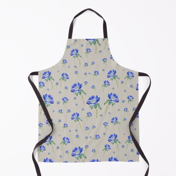 Item preview, Violet anemone ornate pattern grey designed and sold by Yana Mustafina | Boho Soulful Designs.
