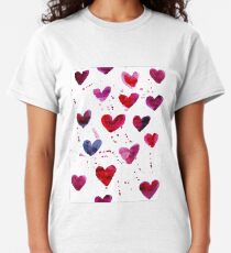 Hearts in Watercolour Classic T-Shirt