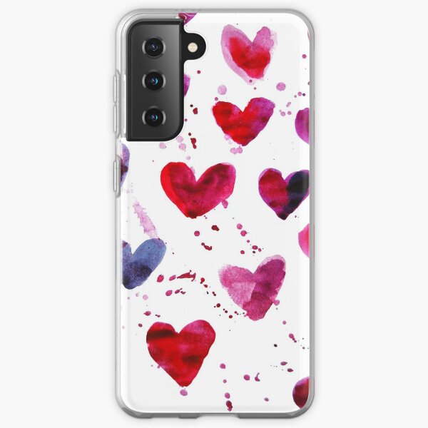 Hearts in Watercolour Samsung Galaxy Soft Case