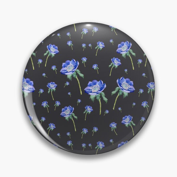 Item preview, Violet anemone ornate pattern dark grey designed and sold by Yana Mustafina | Boho Soulful Designs.