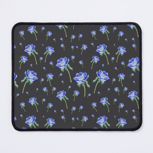 Item preview, Violet anemone ornate pattern dark grey designed and sold by Yana Mustafina | Boho Soulful Designs.