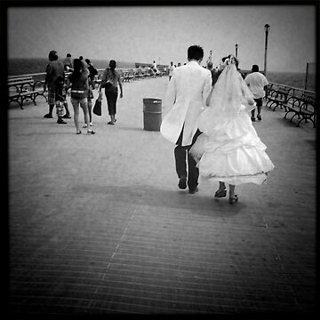 Artwork thumbnail, Boardwalk Nuptials Art Photo by OneDayArt