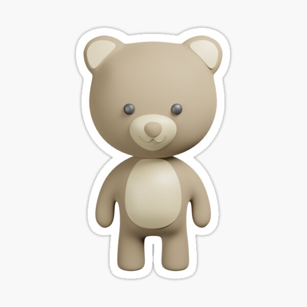 3d teddy bear stickers