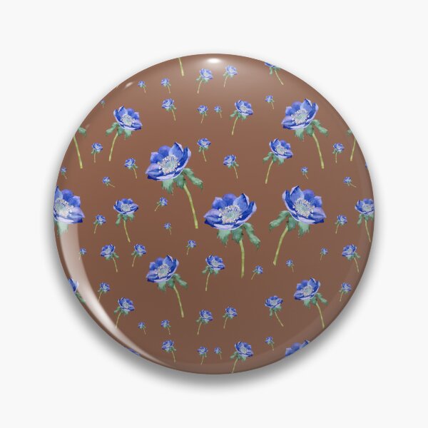 Item preview, Violet anemone ornate pattern light brown background designed and sold by Yana Mustafina | Boho Soulful Designs.