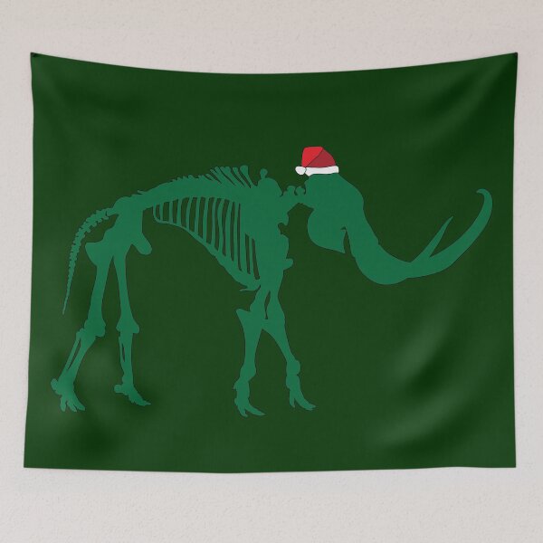 Item preview, Mammoth Fossil with Santa Hat designed and sold by Zia Frazier.