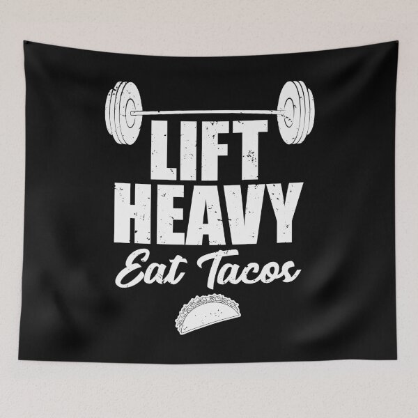Item preview, Lift Heavy Eat Tacos - tacos lover designed and sold by Captain Mood.