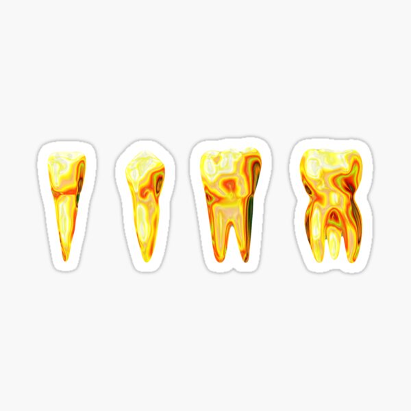 "gold teeth" Sticker for Sale by saaadpap Redbubble