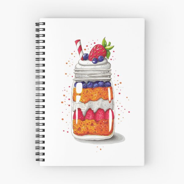 Item preview, Strawberry and Blueberry shortcake in a jar designed and sold by Blue Ink Studio.
