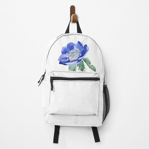 Item preview, Violet anemone watercolor sketch hand drawn designed and sold by Yana Mustafina | Boho Soulful Designs.