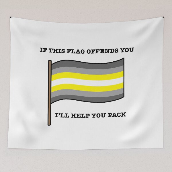 Item preview, Demigender If This Flag Offends You Parody designed and sold by CJ Vanderbeek.