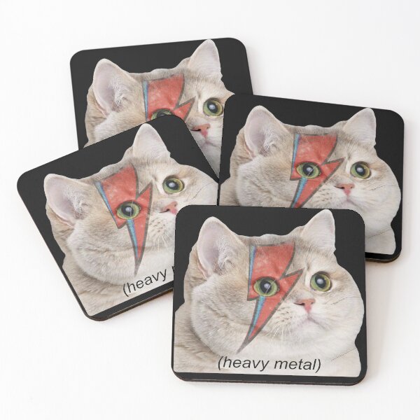 Item preview, Heavy Metal Rebel Cat Heavy Breathing designed and sold by electrovista.
