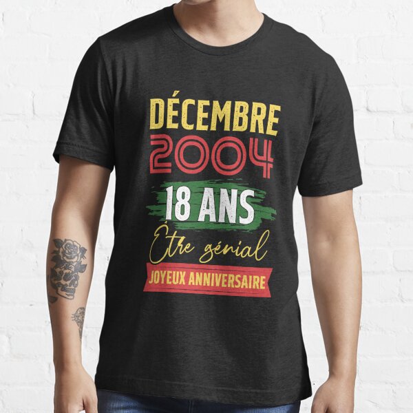 TEE SHIRT ANNIVERSAIRE 18 ANS FEMME - Ouest Fetes