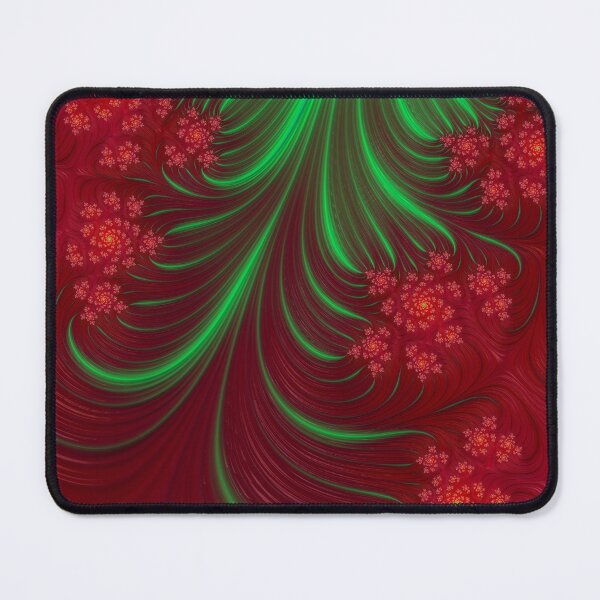 Item preview, Christmas Spirit Fractal Green and Red Geometric Art designed and sold by Jillianamatt.