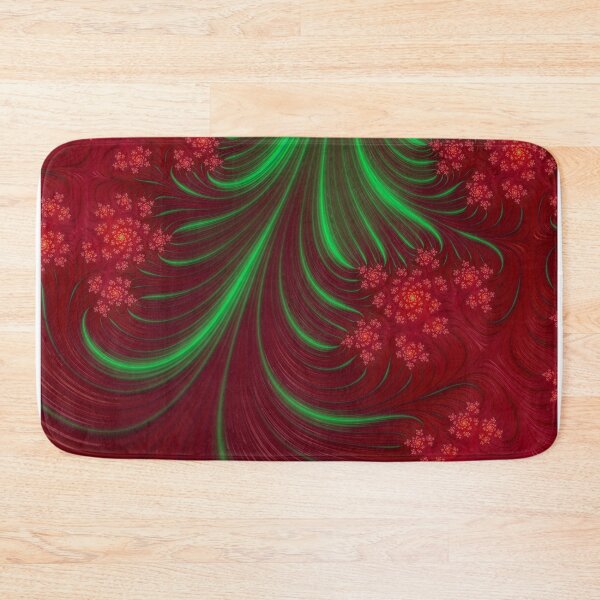 Item preview, Christmas Spirit Fractal Green and Red Geometric Art  designed and sold by Jillianamatt.