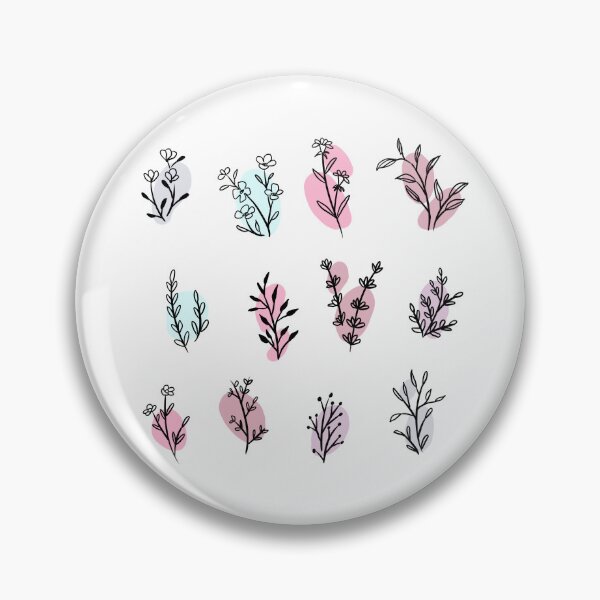 Item preview, 12 Cute flowers doodles for bullet journaling - lineart flowers with color pack designed and sold by Yarafantasyart.