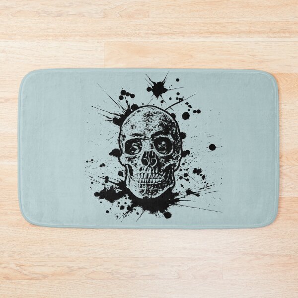 Item preview, The Grinning Inked Skull (Black & White) - Skull Design 3 - spcreationsco22 designed and sold by SpCreationsCo22.