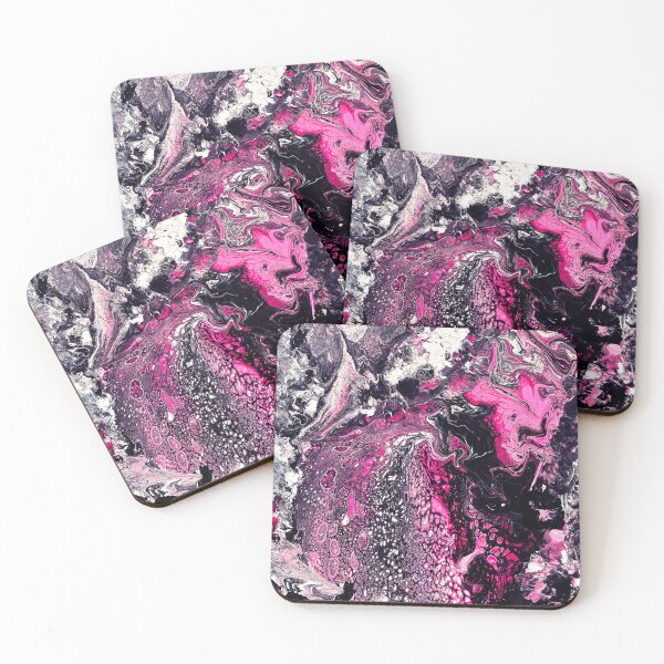 Item preview, wall canvas pink black white abstract print designed and sold by MarcosArtRoom.