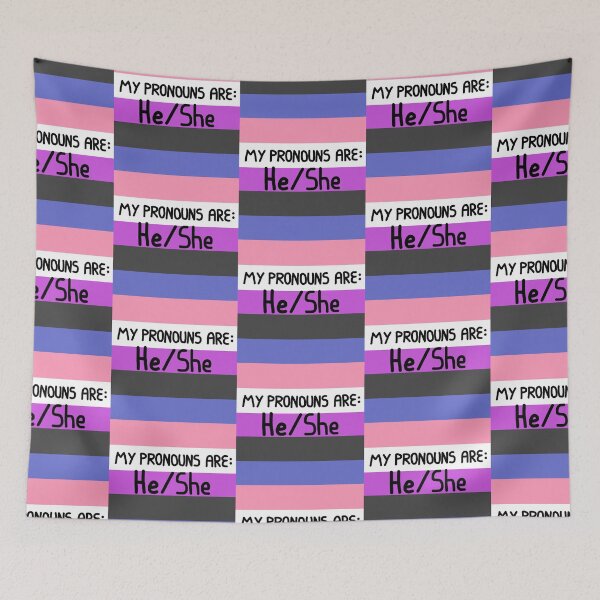 Item preview, Genderfluid he she designed and sold by AmIAnAngelYet.