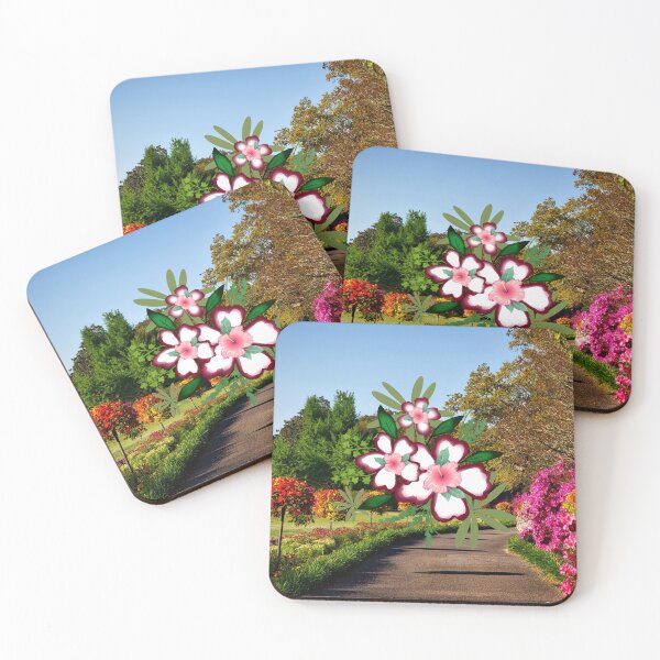 Item preview, White and Violet Flower with Green Leaves designed and sold by DigoCostaK7css.