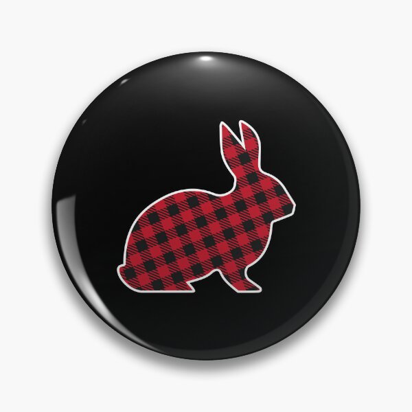 Item preview, Buffalo Plaid Pattern Red and Black Bunny Rabbit  designed and sold by bolkibox.