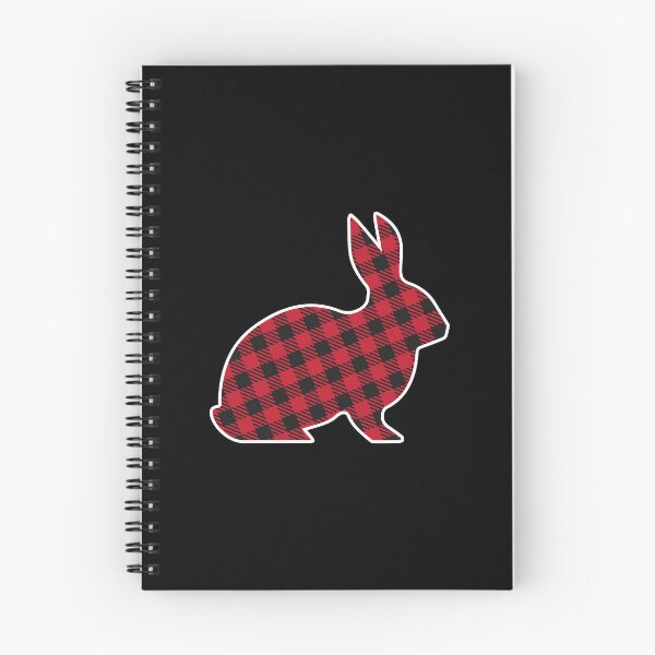 Item preview, Buffalo Plaid Pattern Red and Black Bunny Rabbit  designed and sold by bolkibox.